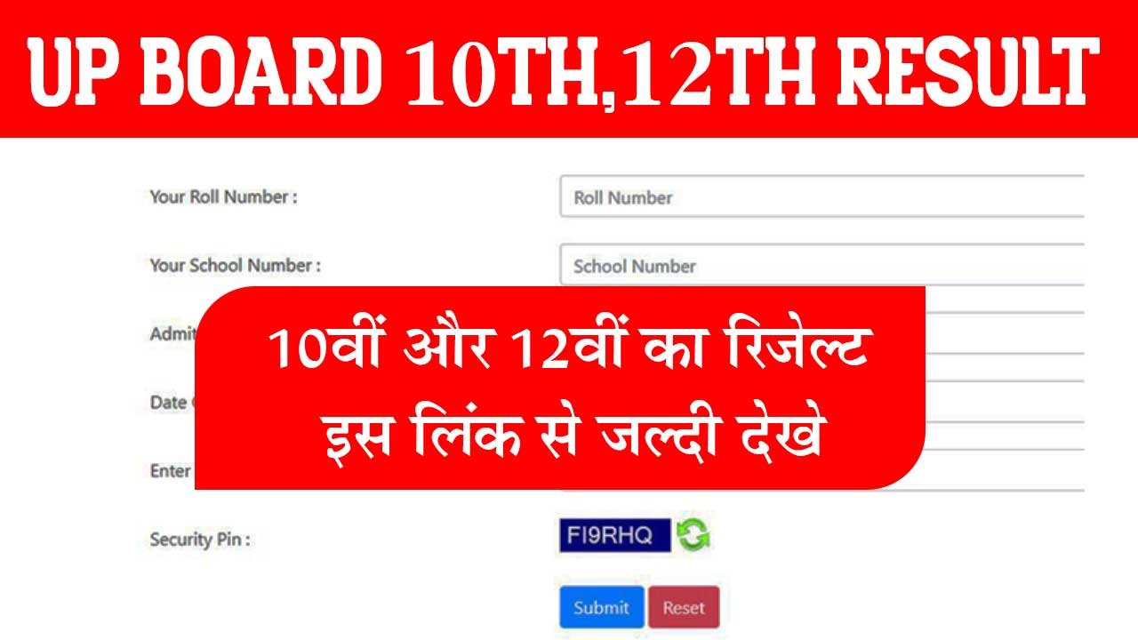 UP Board 10th,12th result 2024