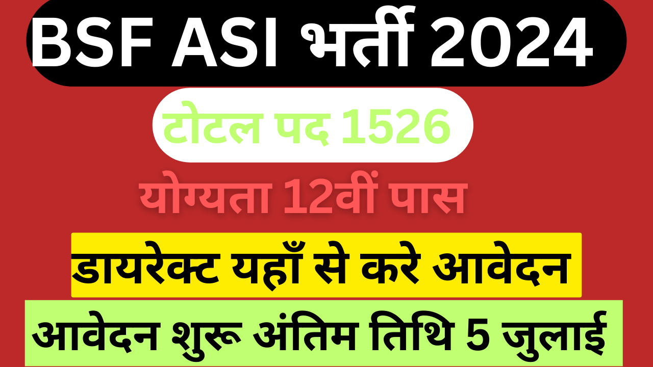 BSF ASI Bharti 2024